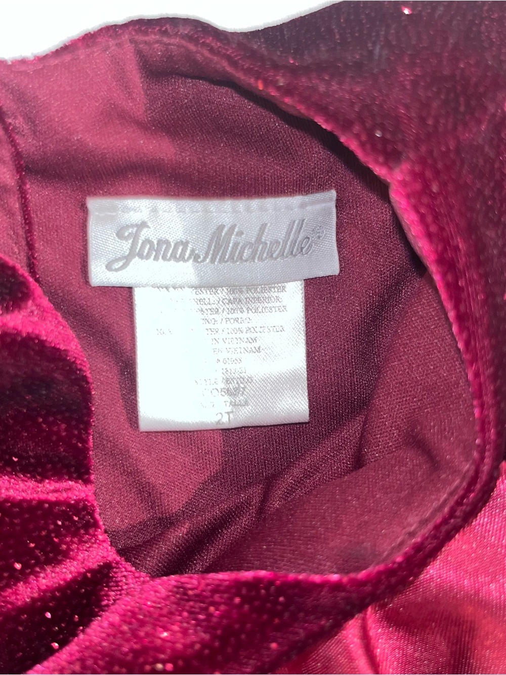 Jona Michelle Velvet Tulle Holiday Dress 2T - Picture 5 of 5